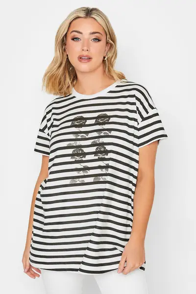 Image of Yours Printed T-Shirt Black