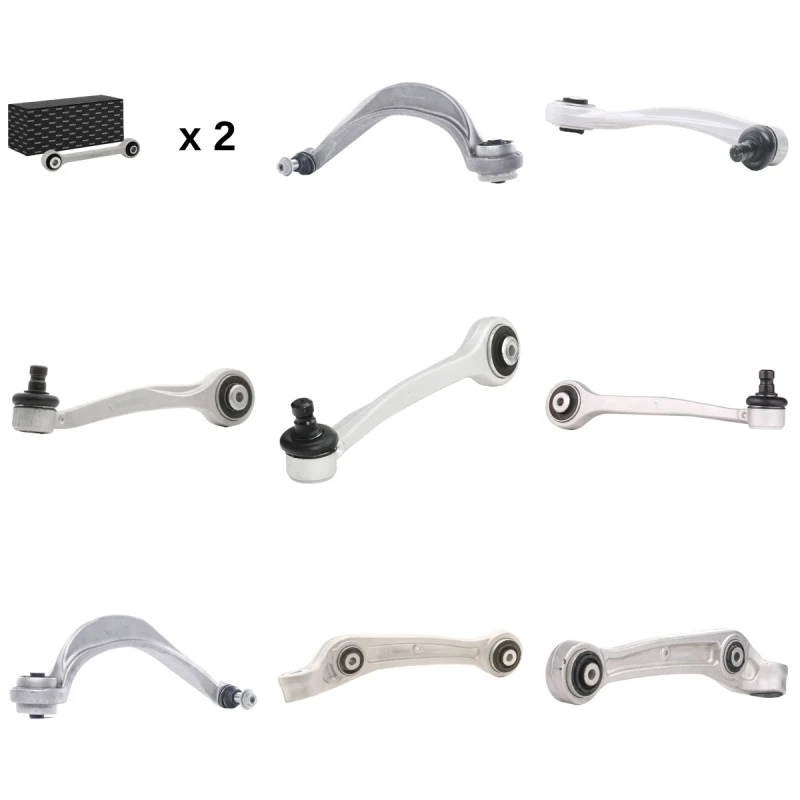 Image of RIDEX 772S0400 Control arm repair kit with coupling rod, Front Axle, Control Arm Suspension Kit (772)