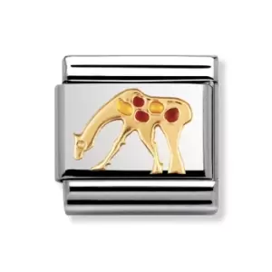 image of Nomination Classic Gold & Enamel Giraffe Charm