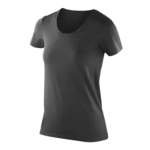 image of Spiro Womens/Ladies Impact Softex Short Sleeve T-Shirt (XXS) (Black)