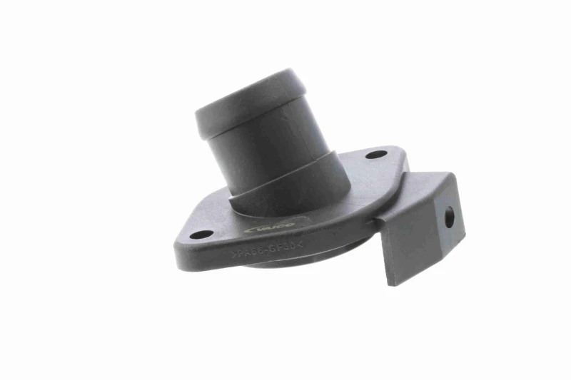 Image of VAICO V10-0373 Coolant Flange Plastic, Left, Original VAICO Quality Plastic Coolant Flange (3219)