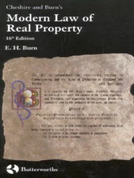 Image of Cheshire and Burns Modern Law of Real Property by E. H Burn Book