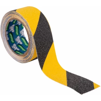 image of Black and Yellow Non Slip Hazard Tape 50mm x 5m - Ultratape