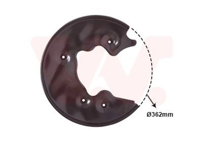 Image of VAN WEZEL Brake disc backing plate VAN WEZEL 0327373