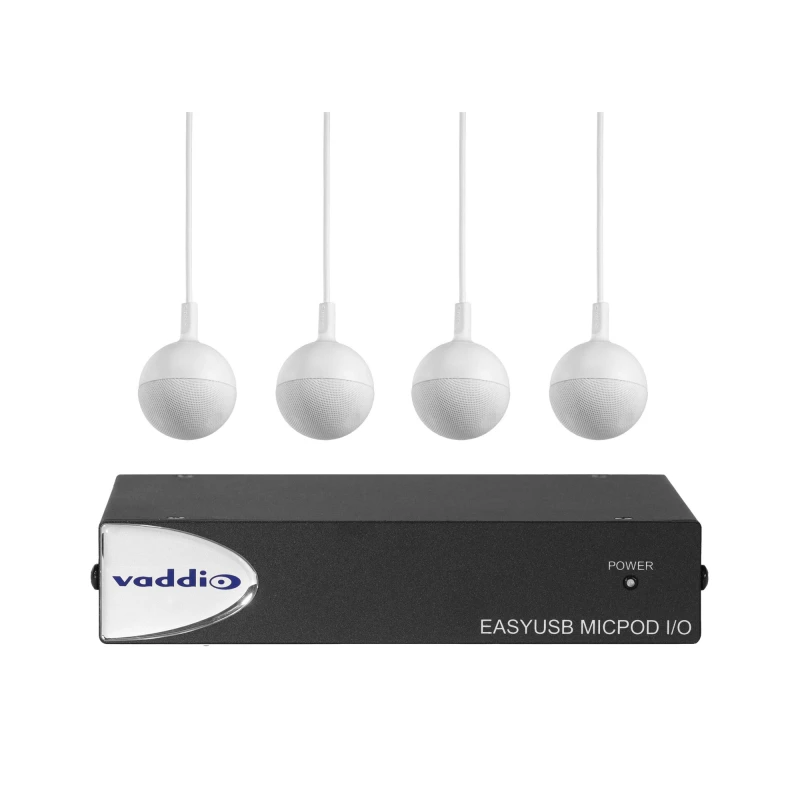 Image of Vaddio EasyUSB MicPOD I/O with Four CeilingMICs (white)