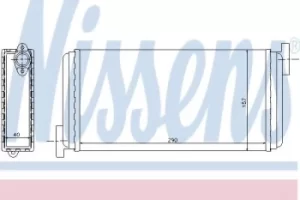 Image of Nissens Radiator Heat Matrix interior heating 72002