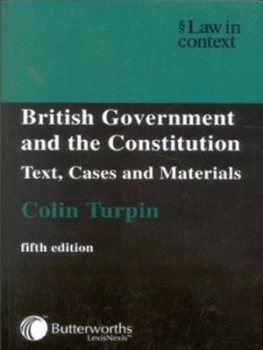 Image of British Government and the Constitution by Colin Turpin Book