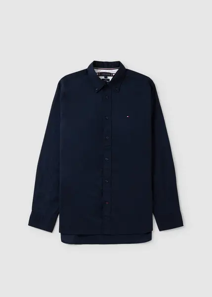 Image of Tommy Hilfiger Mens Core Flex Poplin Rf Shirt In Desert Sky