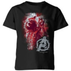 Image of Avengers Endgame Rocket Brushed Kids T-Shirt - Black - 3-4 Years