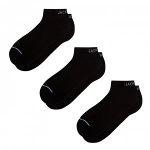 Image of Jack Wills Foxen 3 Pack Trainer Socks - Black