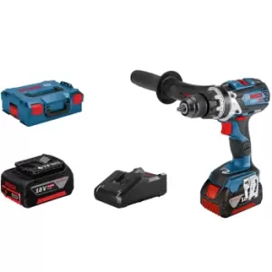 image of Bosch GSB 18V-110 18v Cordless Brushless Combi Drill Connect Ready 2 x 5ah Li-ion Charger Case