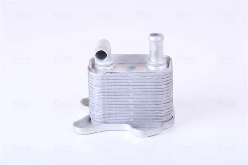 Image of NISSENS 90825 Oil Cooler ** FIRST FIT ** with gaskets/seals, without filter Aluminium Oil Cooler,engine oil (469)