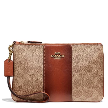 Image of Coach Small Wristlet - b4/tan rust