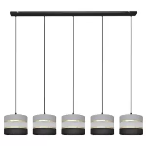 image of Helen Straight Bar Pendant Ceiling Light Black, Gold, Grey 115cm