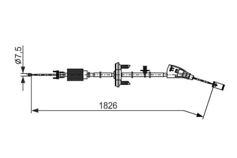 Image of Handbrake cable Bosch 1 987 482 795