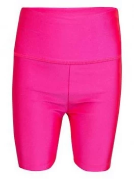Image of Nike Younger Girls High Waisted Bike Shorts - Pink, Size 6-7 Years