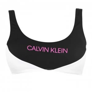 Image of Calvin Klein Block Colour Bralette - Black BEH