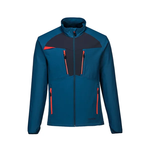 Image of Portwest DX4 Mens Zip Pocket Base Layer Top DX480MBRS Colour: Metro Blue