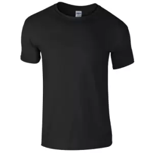 Gildan Mens Short Sleeve Soft-Style T-Shirt (4XL) (Black)