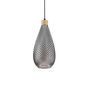 Image of Bergen-2 Indoor Dome Ceiling Pendant Lamp 1 Light Grey, E27