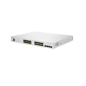 image of Cisco CBS350-24FP-4X-EU network switch Managed L2/L3 Gigabit Ethernet (10/100/1000) Silver