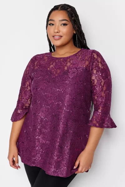 Image of Yours Sweetheart Neck Lace Party Swing Winter Berry