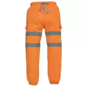 image of Yoko - Adults Unisex Hi Vis Jogging Pants (xl) (Hi Vis Orange) - Hi Vis Orange