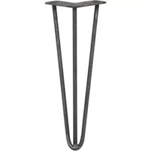Image of 4 x Hairpin Leg - 14 - Unfinished - 3 Prong - 10m - Metallic