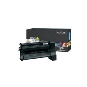 image of Lexmark C7702YS Yellow Laser Toner Ink Cartridge