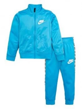 Image of Nike Sportswear Air Toddler Boys Full Zip Hooded Tracksuit Jogger Set - Blue