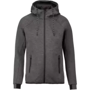 image of Proact Mens Performance Hooded Jacket (L) (Deep Grey Heather)