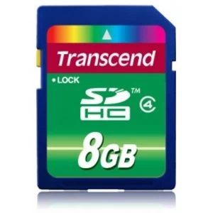 Image of Transcend 8GB Secure Digital High Capacity Flash Card Class 4 TS8GSDHC4