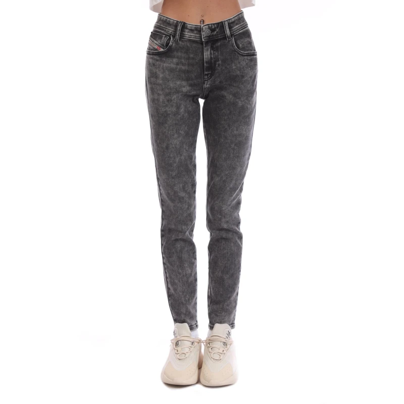 Image of Diesel 2017 Slandy Super-Skinny-Fit Jeans Black Grey female 24S