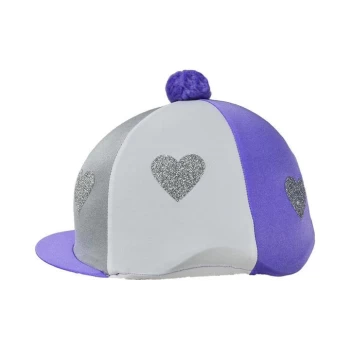 Image of Hy Love Heart Glitter Helmet Cover - Purple