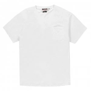 image of Pierre Cardin Plus Size V Neck T Shirt Mens - White