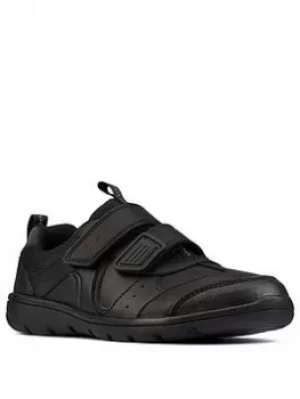 Image of Clarks Clarks Kids Scooter Run Strap School Shoe