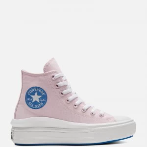 Image of Converse Womens Chuck Taylor All Star Anodized Metals Move Hi-Top Trainers - Pink - UK 3