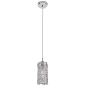 Image of Netlighting Modern Hanging Pendant Silver 1 Light with Metal Alloy Shade, E14