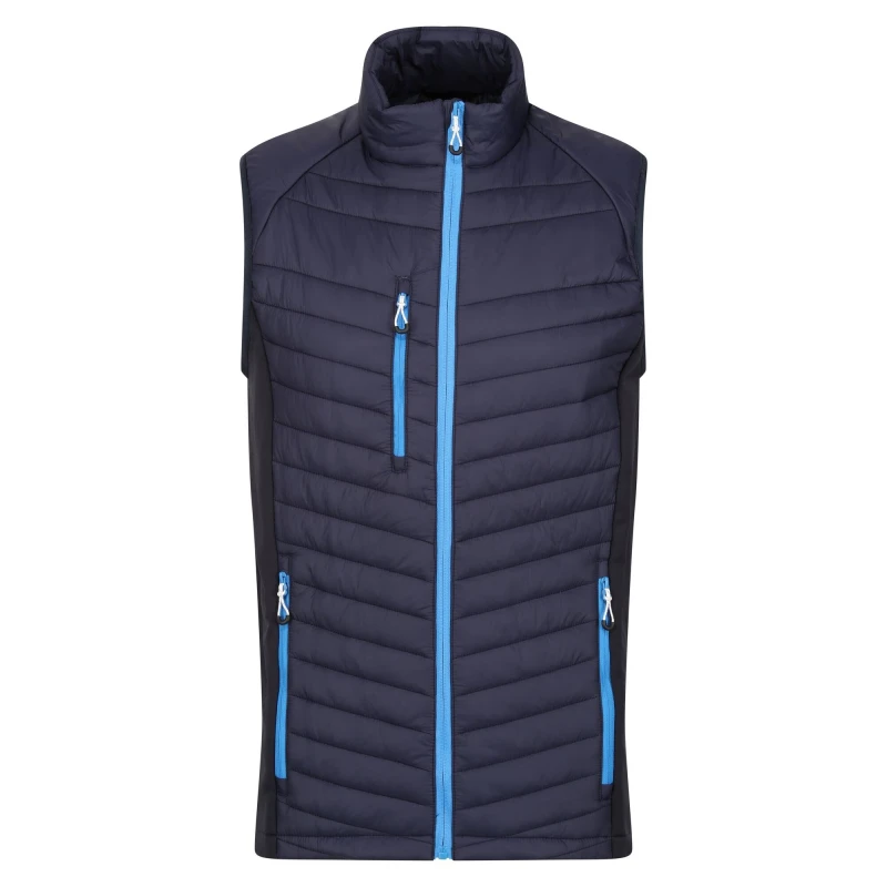 Image of Regatta Professional Mens Quilted Hybrid Gilet in Bright Blue Size: Small Bright Blue Male S