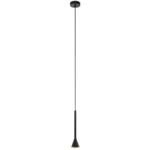 image of Netlighting Cortaderas Slim Pendant Ceiling Light Black, Gold 3 Step Dimming