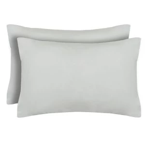 Image of Catherine Lansfield Pair of Non-Iron Housewife Pillowcases - Duck Egg