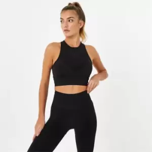 Image of Everlast High Neck Racer Sports Bra - Black