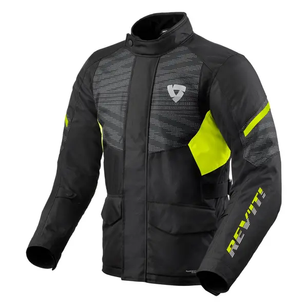 Image of REV'IT! Duke H2O Jacket Black Neon Yellow Size 3XL