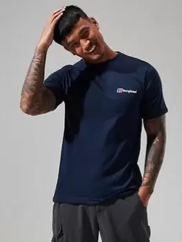 Image of Berghaus Organic Classic Logo T-Shirt - Navy, Size XL, Men