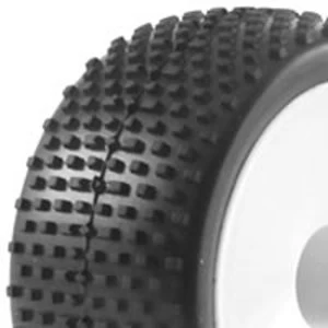 Image of Fastrax 1/10Th Mounted Buggy Tyres Lp 'Block' Rear