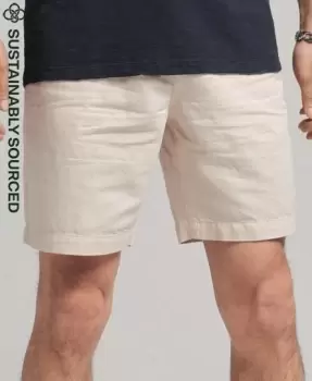 image of Superdry Organic Cotton Studios Linen Turn Up Shorts