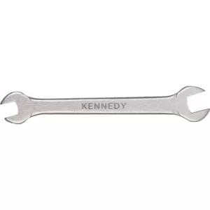 image of Metric Open Ended Spanner, Double End, Chrome Vanadium Steel, 3.2MM X 4.0MM