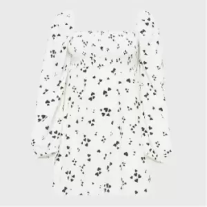 image of Missguided Plus Size Shirred Detail Mini Dress - White