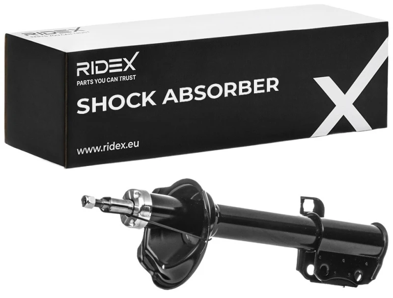 Image of RIDEX 854S0097 Shock absorber Rear Axle Right, Gas Pressure, Twin-Tube, Spring-bearing Damper, Top pin Shock Absorber (854)