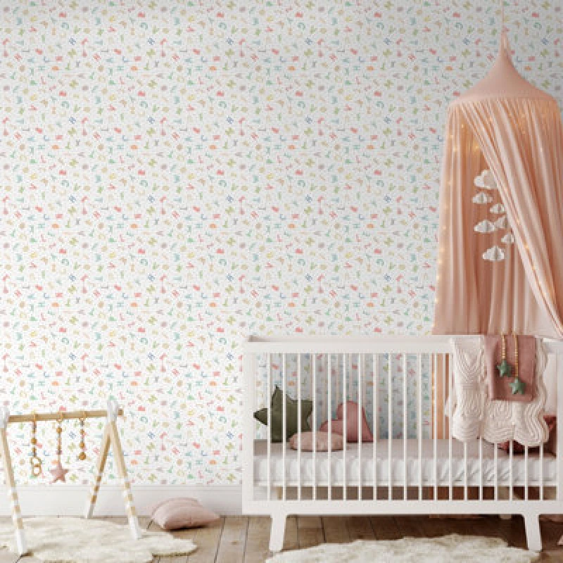 Image of Hoopla Walls Alphabet Jumble Soft Sorbet 10M Wallpaper